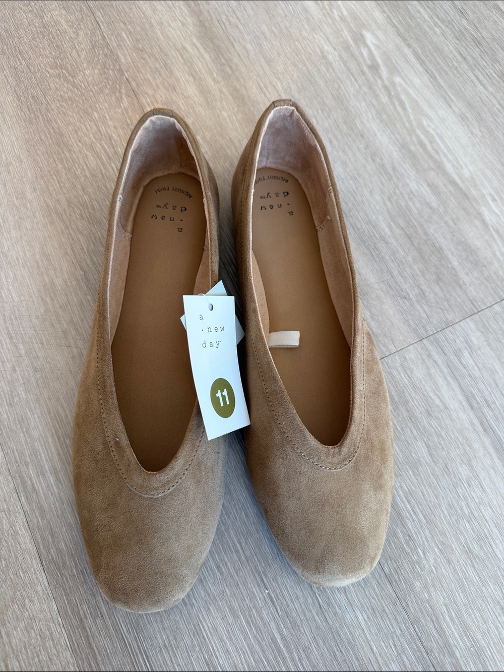 New Target Brown Suede Flats 11